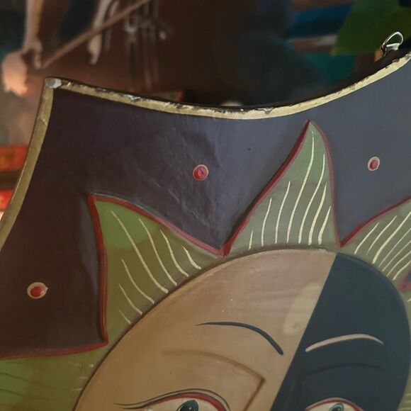 Celestial Sun Wall Art Folk Art in Black and Gold 3 Hangers 90s Whimsygoth 16.5" - Picture 10 of 12